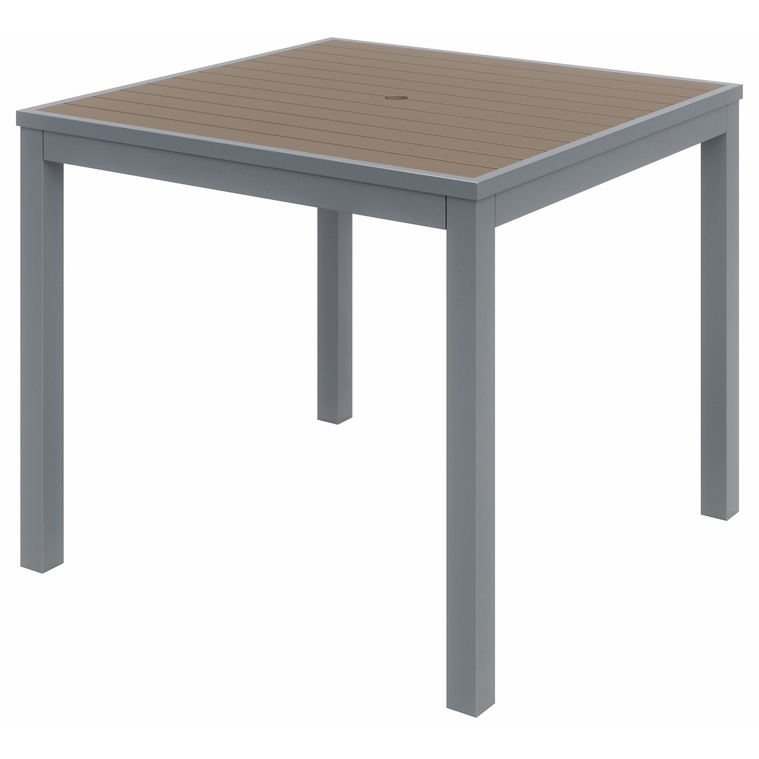 Table, Outdoor, Square, Silver, Mocha