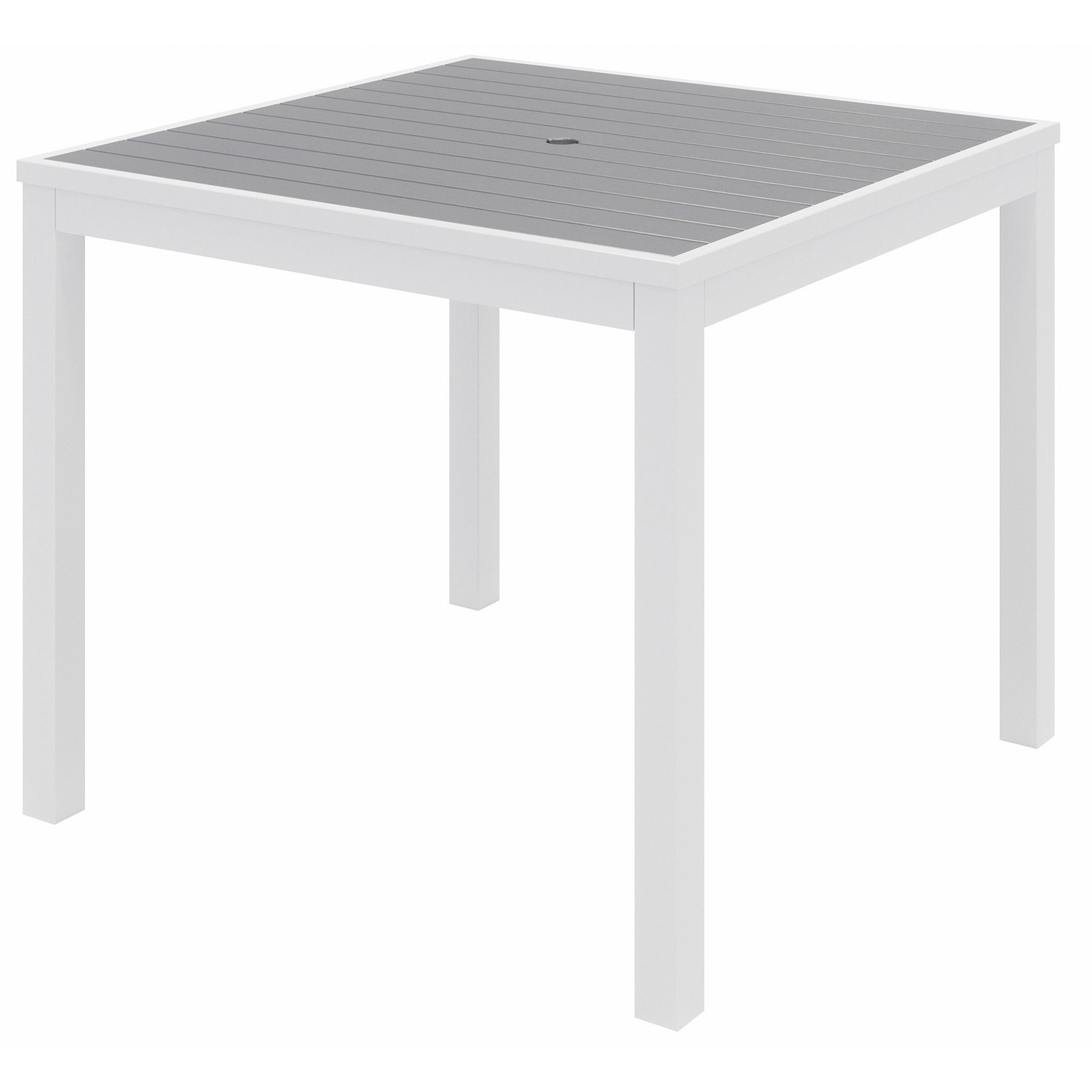 Table, Outdoor, Square, White, Gray