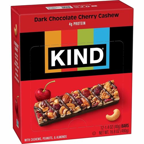 Bar, Cashew, Cherry, Dark Chocolate 12/BX