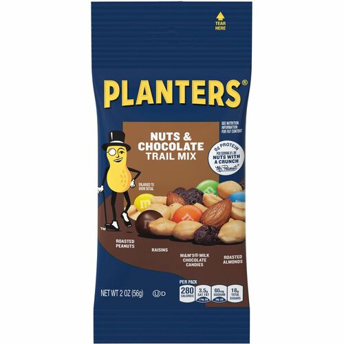 Trail Mix, Planters, Nut/Chocolate, Kosher, 2 oz 72/CT