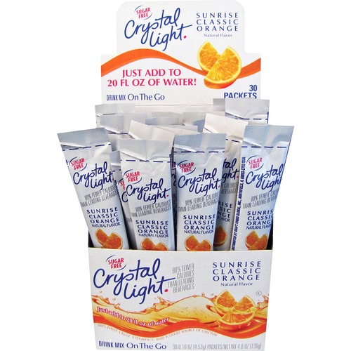 Crystal Light Sticks, 0.16 oz., Classic Orange 30/BX