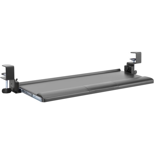 Keyboard Tray, Under Desk, 20" x 12-1/4", Black