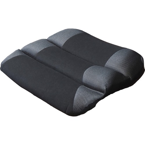 Seat Cushion, Memory Foam, 1-3/4" W x 15" L x 18-1/2" H, Black/Gray