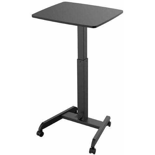 Desk, Sit/Stand, Mobile, Black