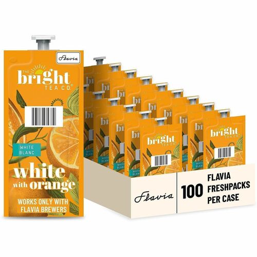 Tea, Bright Tea Co, White with Orange, Freshpack, BK 100/CT