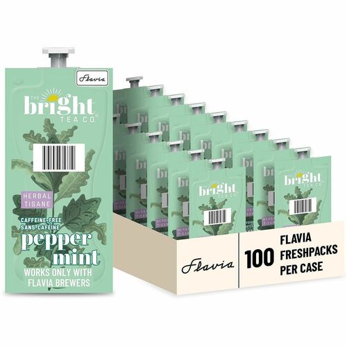 Tea, Bright Tea Co, Peppermint Herbal, Freshpack, Black 100/CT