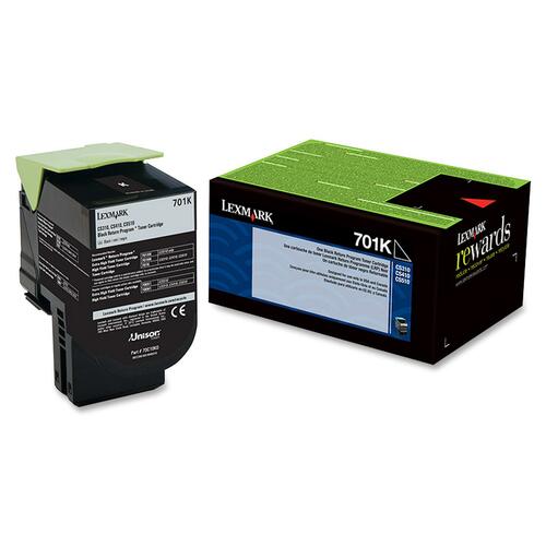 Cartridge, Toner, Returnable, Black, 701K