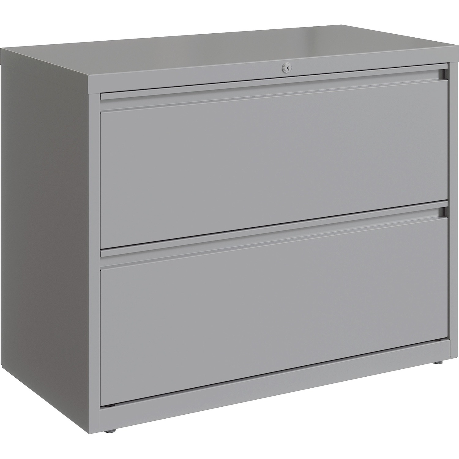 Lateral File, 2-Drawer, 36" x 18-5/8" x 28", Silver
