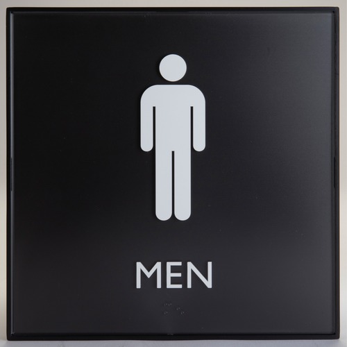 Sign, 8" x 8", ADA, Mens, RR