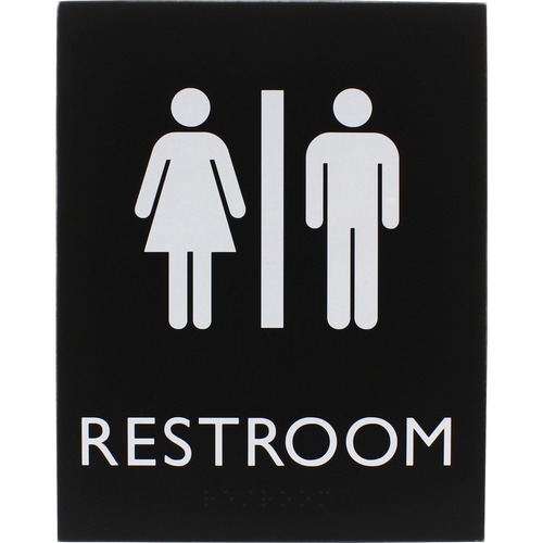 Sign, 8.5" x 6.75" ADA, Unisex, RR