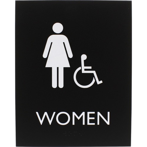 Sign, 8.5x6.75, ADA, Women, AC