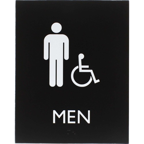 Sign, 8.5x6.75, ADA, Men, Accessible