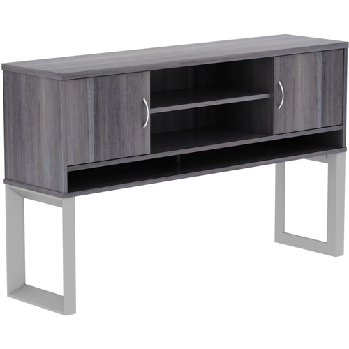 Hutch, 2-Piece Frame, 59" x 15" x 36", Weathered Charcoal