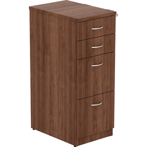 Pedestal, 4 Drawer, Bottom/Bottom/Front/Front, White