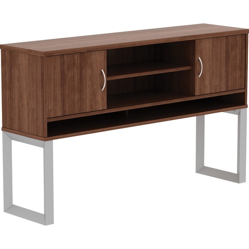 Hutch, 2-Piece Frame, 59" x 15" x 36", Walnut