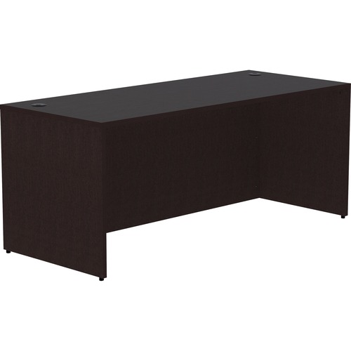 Desk Shell, Rectangular, 72" x 30" x 29-1/2", Espresso