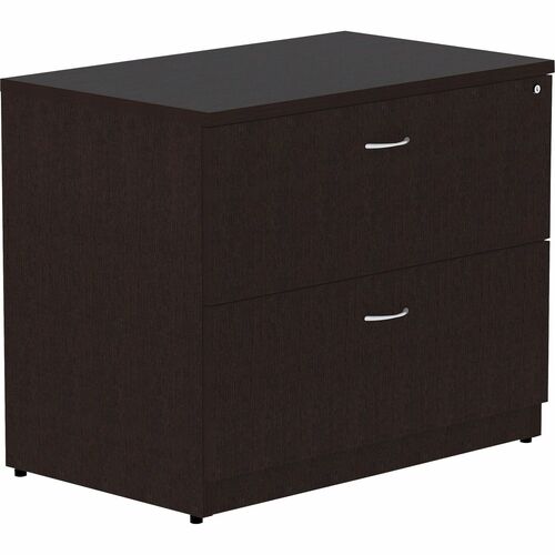 Lateral File, 2 Drawer, Locking, 36" x 22" x 29-1/2", Espresso