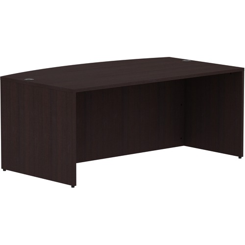 Desk Shell, Bowfront, 72" x 41-2/5" x 29-1/2", Espresso
