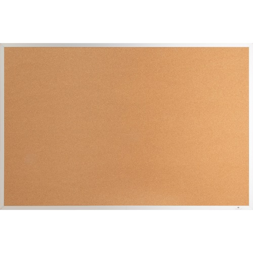 Cork Board, 1/2" Thick, 2'x1-1/2', Aluminum Frame