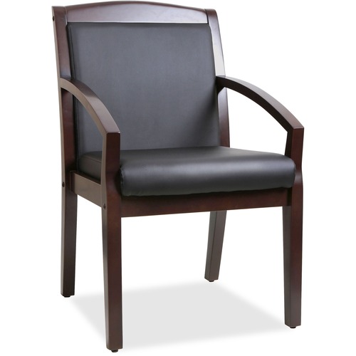 Chair, Guest, Black/Espresso, Fabric