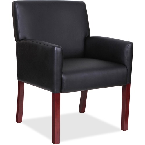 Chair, Guest, Leather, Black