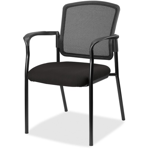 Guest Chair, Fabric Seat, With Arms, 25-4/5"x20"x32", Perfection Black