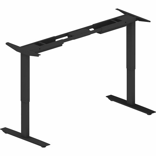 Sit-To-Stand Base, For 48"-72" Tabletop, 2-Tier, 26.6"-45.1" Height, Black