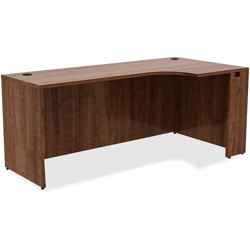 Right Corner Credenza, 72" x 36" x 24" x 29-1/2", Walnut