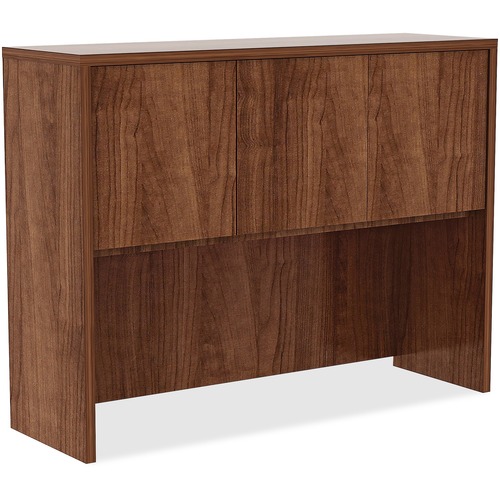 Hutch With Doors, 48" x 15" x 36", Walnut