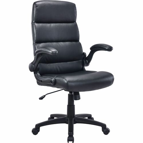 Chair, Hi Back, Leather/Flip Arm