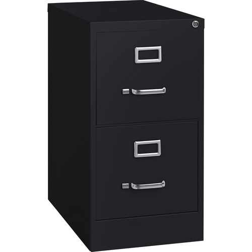 File, Vertical, 2 Drawer, 22", Letter, Black