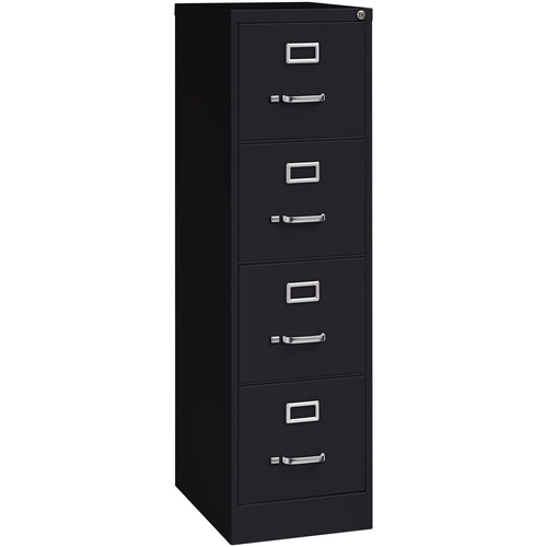 File, Vertical, 4 Drawer, 22", Letter, Black