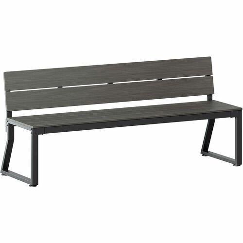Bench, Outdoor, Backrest, Gray