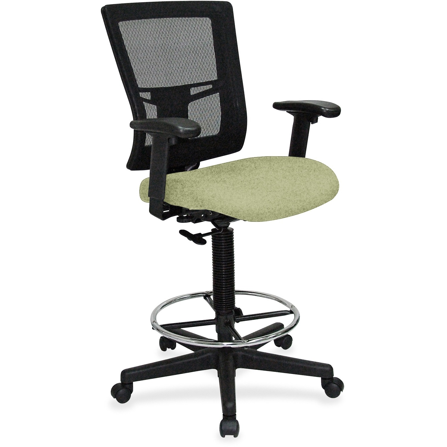 Drafting Stool, Vinyl Seat, 27" x 25" x 15", Dillon Sage