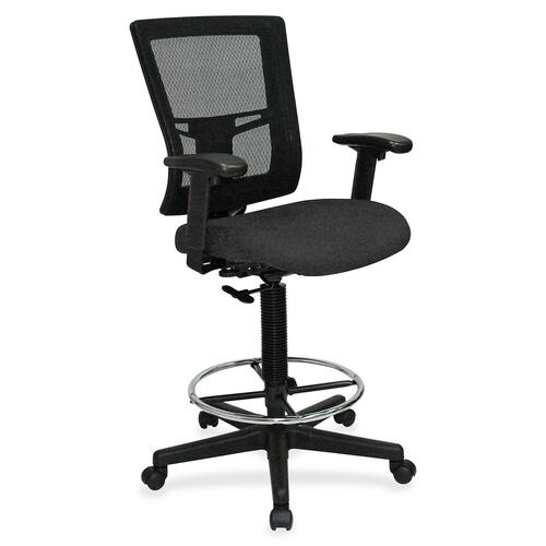 Drafting Stool, Fabric Seat, 27" x 25" x 15", Expo Tuxedo