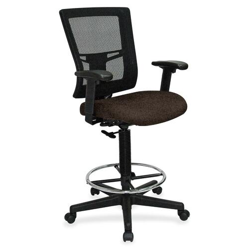 Drafting Stool, Fabric Seat, 27" x 25" x 15", Forte Fudge