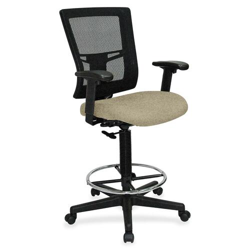 Drafting Stool, Fabric Seat, 27" x 25" x 15", Forte Pumice