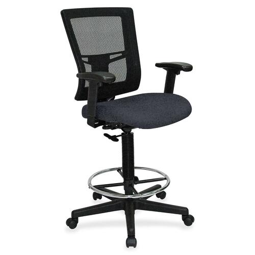 Drafting Stool, Fabric Seat, 27" x 25" x 15", Fuse Azurean
