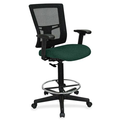 Drafting Stool, Fabric Seat, 27" x 25" x 15", Insight Forest