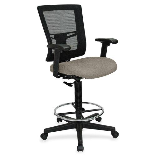 Drafting Stool, Fabric Seat, 27" x 25" x 15", Insight Fossil