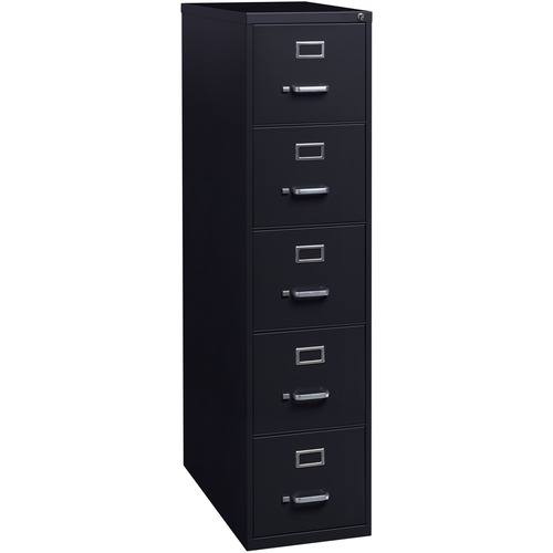 File, Vertical, 5 Drawer, 26.5", Letter, Black