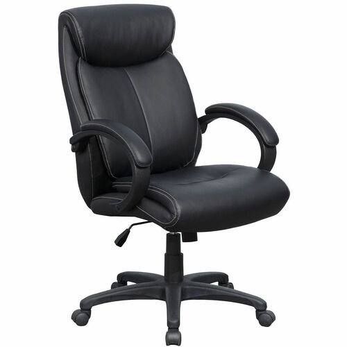 Chair, Hi Back, Bonded Leather, Black
