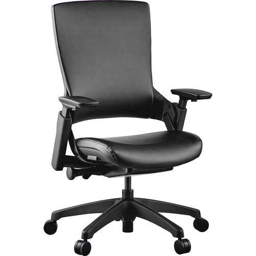Chair, Multifunction, Black Leather