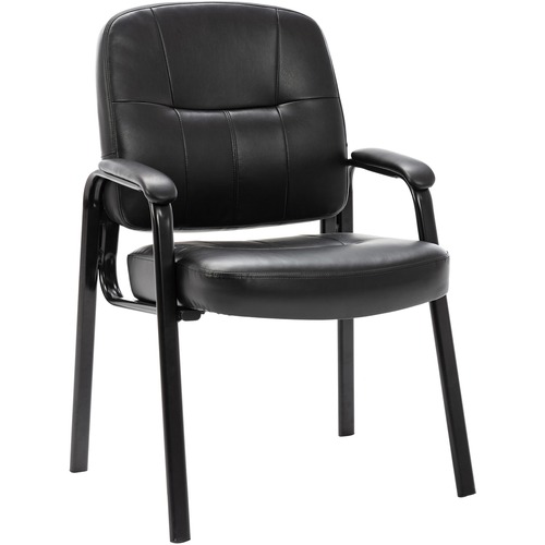 Chair, Side, Leather, Black