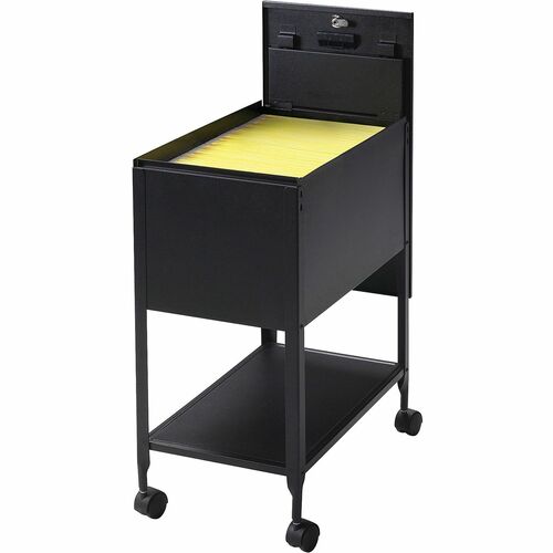 File, Standard, With Lock, 25 Deep, Black