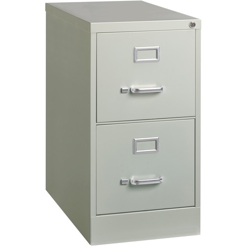 File Vrt 2 Drawer 26.5", Letter, Gray