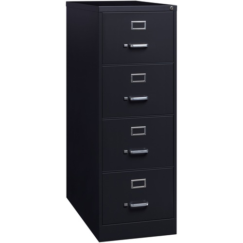 Vertical File, 4-Drawer, Legal, 18" x 26-1/2" x 52", Black