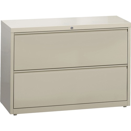 Lateral File, 2-Drawer, 42" x 18-5/8" x 28-1/8", Putty