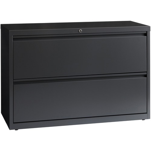 Lateral File, 2-Drawer, 42" x 18-5/8" x 28-1/8", Charcoal