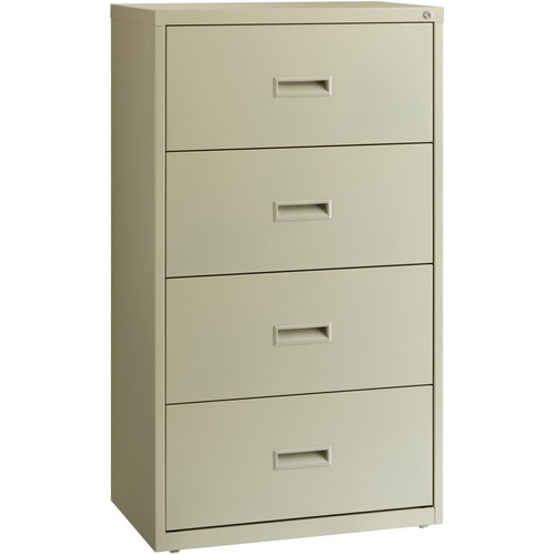 Lateral File, 4-Drawer, 30" x 18-5/8" x 52-1/2", Putty